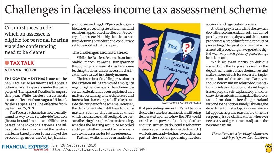 Challenges in faceless income tax assessment scheme