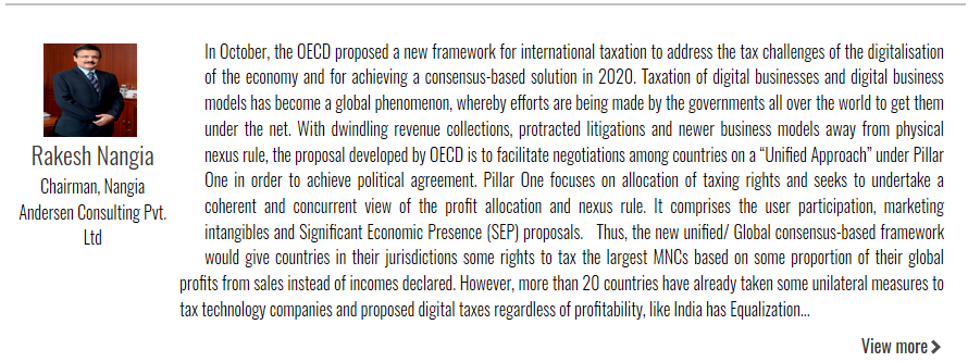 OECD’s Unified-Approach for taxing digital economy 